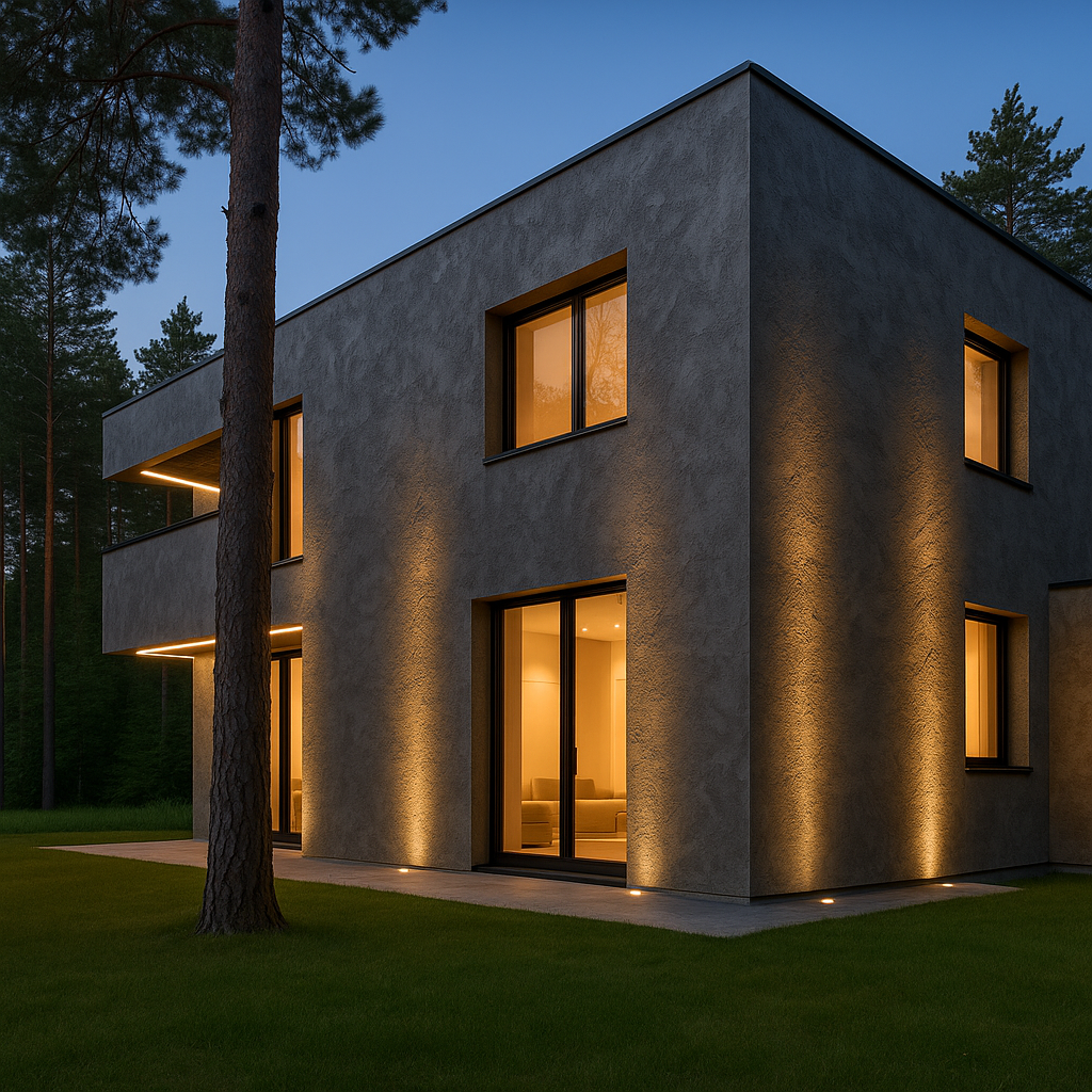 микроцемент для фасада дома